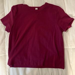 NWOT Lululemon Purple Cropped Tee
